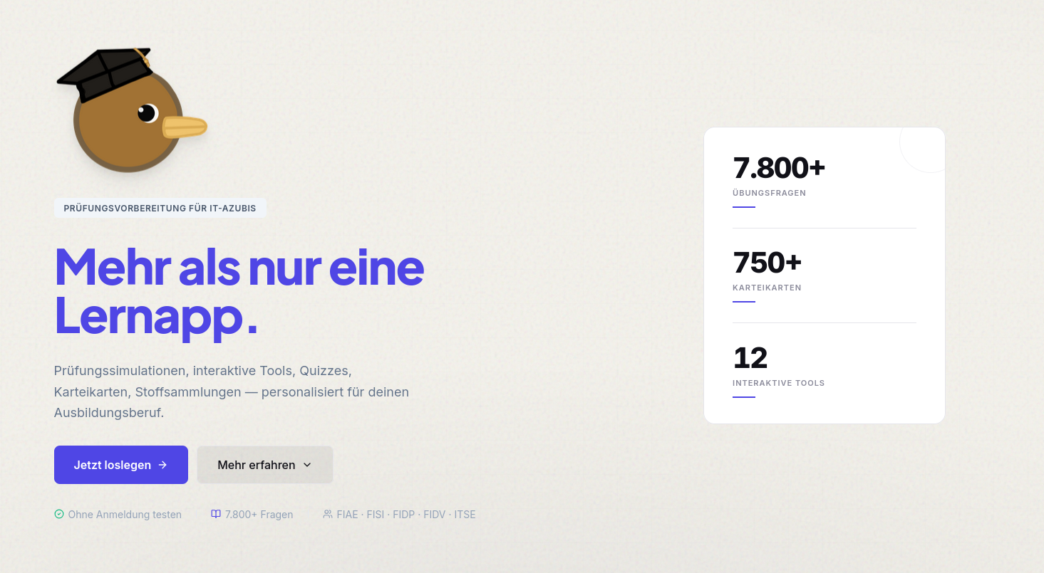 Lernazubi live screenshot